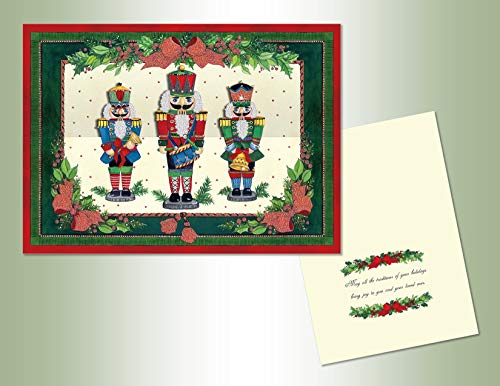 LPG Greetings Performing Arts Die-cut, Glitter, Full Color Inside Nutcrackers Stationery Paper, 62007-12