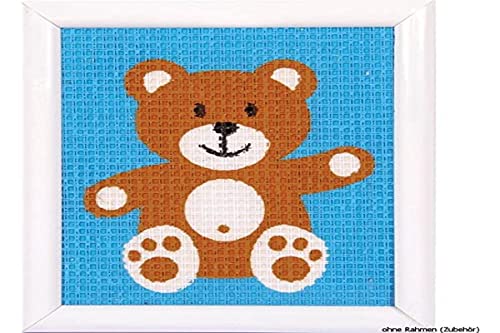 Vervaco Cross Stitch Canvas Kit Bear 5" x 6.4"