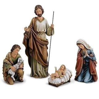 Roman - 18 4PC SET HOLY FAMILY W/SHEP HERD/SHEEP FIG
