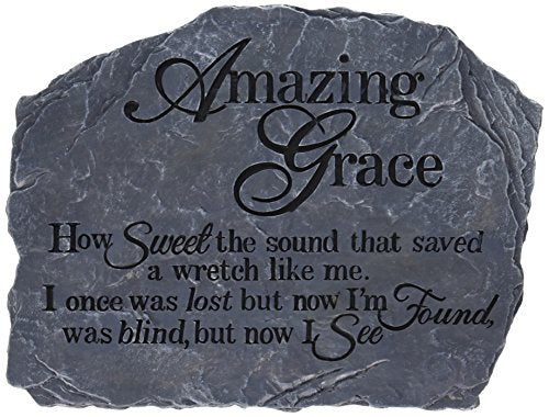 Carson Home Accents Garden Stone, 10.5-Inch by 8-Inch, Amazing Grace