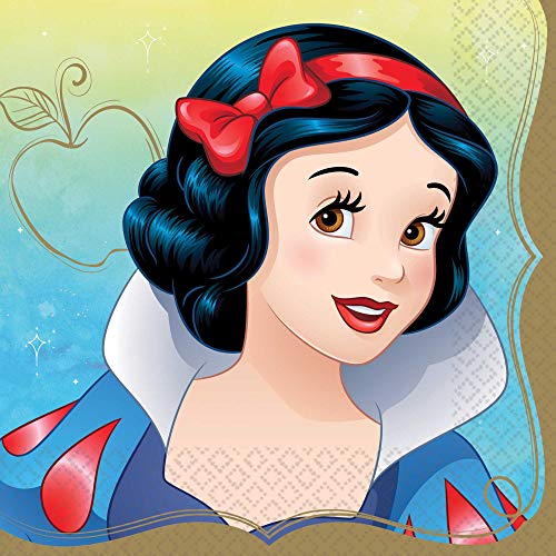 Amscan "Disney Princess" Snow White Luncheon Party Napkins, 6.5" x 6.5", 16 Ct.