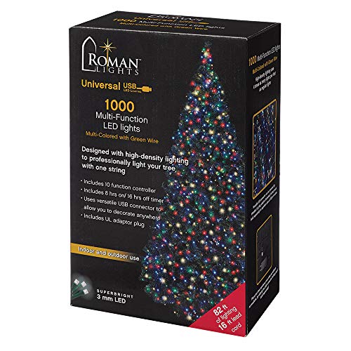 Roman 1000L USB MULTICOLOR LED GREEN CORD 10 FUNCTION 8/16 TIMER