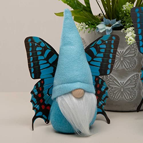 MeraVic Butterfly Gnome Blue with Wings Small Plush, Collectible Figurines, Gifts for Home Shelf D√©cor, 7 Inches - Spring Decoration