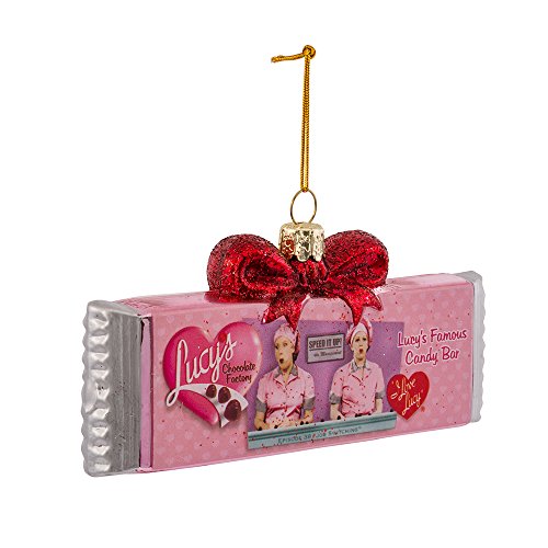 Kurt Adler 5-Inch Glass "I Love Lucy" Chocolate Bar Ornament