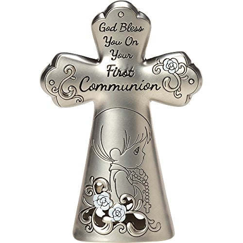 Precious Moments First Communion Mini Tabletop Cross Zinc Alloy Boy 163512