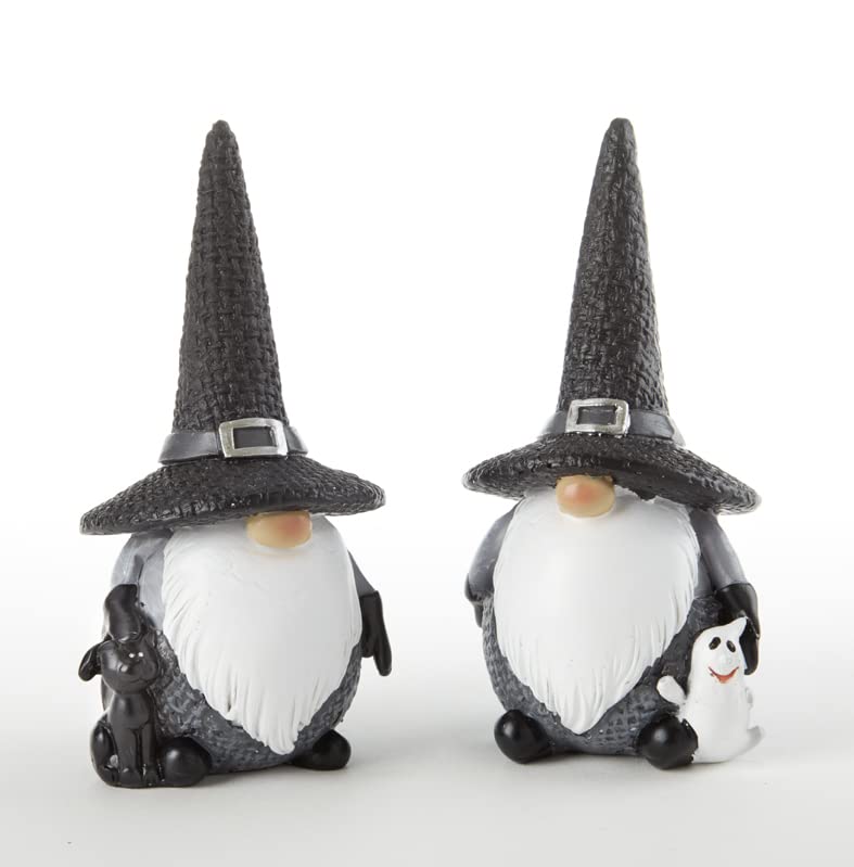 Delton Resin Black Witch Gnome, 2 Assortment