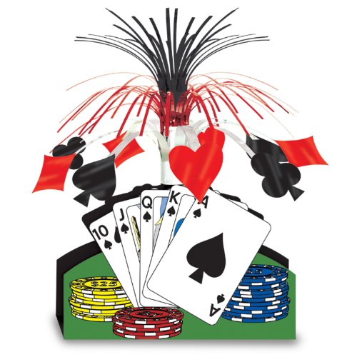 Beistle Playing Card Centerpiece Decoration, 13", Multicolored