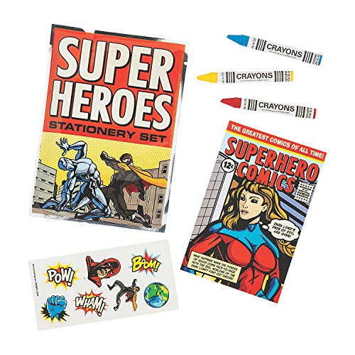 Fun Express Superhero Stationery Set - Stationery - 12 Pieces