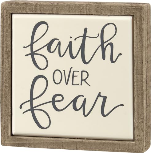 Primitives by Kathy Inset Box, Hand Illustrated Design Home Décor Sign, Cream
