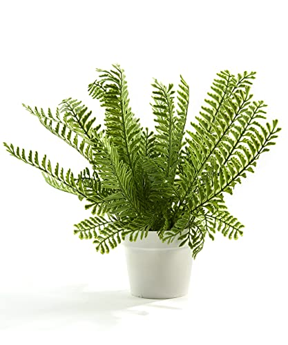 Giftcraft 715871 Life-Like Plant in a White Pot, 11.8-inch Height