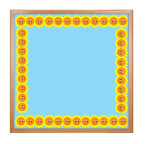 Hygloss Products Happy Suns Die-Cut Bulletin Board Border ‚Äì Classroom Decoration ‚Äì 3 x 36 Inch, 12 Pack