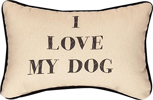 Manual I Love My Dog Word Pillow 12.5X8.5