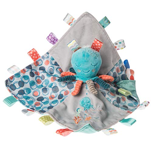 Mary Meyer Taggies Stuffed Animal Security Blanket, 13 X 13", Sleepy Seas Octopus