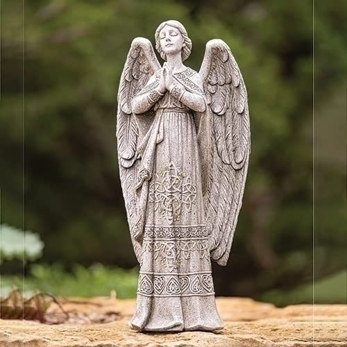Roman Joseph's Studio, Garden Statuary Collection, 18.25" H Celtic Angel Statue, Home Dcor, Devout Gift, Prayerful Inspiration (10x5x18)