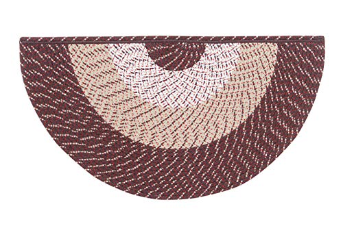 Better Trends Country Braid Collection is Durable and Stain Resistant Reversible Indoor Area Utility Rug 100% Polypropylene in Vibrant Colors, 22" x 44" Wedge, Brown Stripe