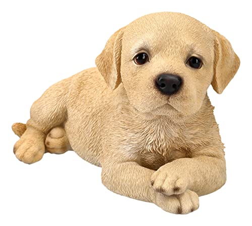 Pacific Trading Giftware Labrador Puppy Lying Down Figurine, 7.87-inch Length, Tabletop Decoration