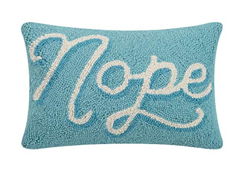 Peking Handicraft 30JES1475C12OB Nope Hook Pillow, 12-inch Long, Wool and Cotton