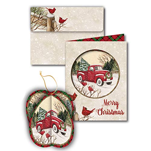 LANG Winter Farm Ornament Christmas Cards (1116007)