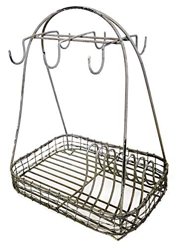 CTW Metal Dish Caddy By Colonial Tin Works,grey,11.5 x 8.75 x 15