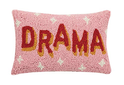 Peking Handicraft 30JES1481C12OB Drama Hook Pillow, 12-inch Length, Wool and Cotton