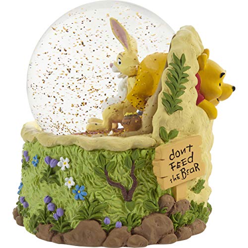 Precious Moments 203704 Disney Dont Feed The Bear Winnie The Pooh Resin/Glass Musical Snow Globe