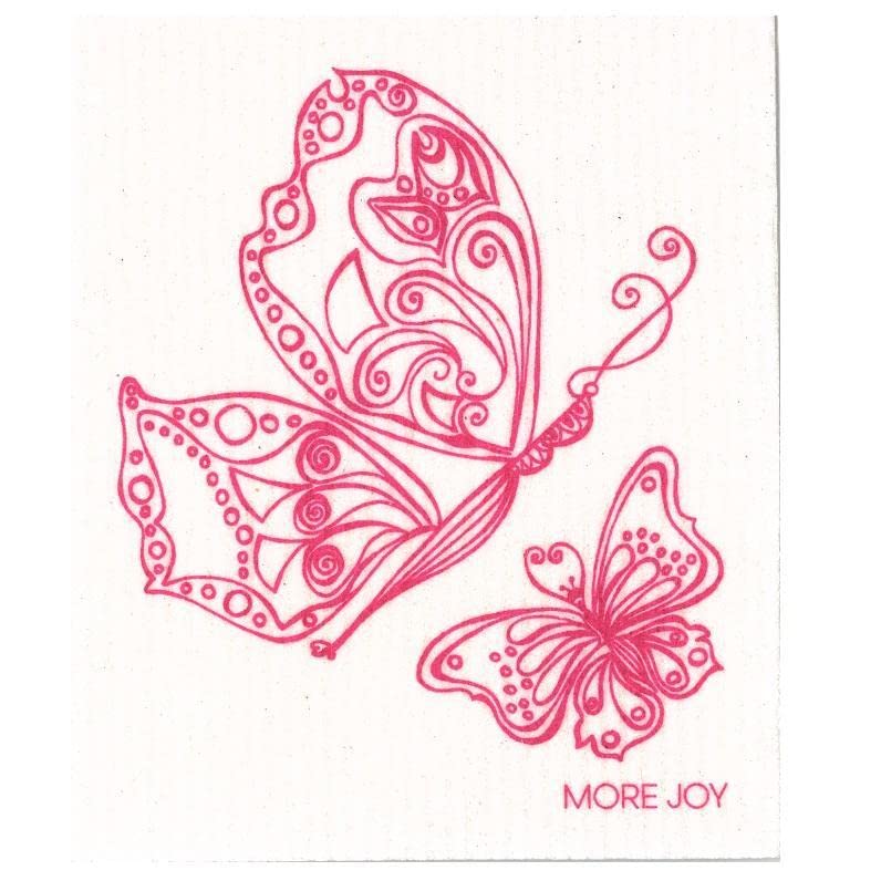 North Ridge Marketing More Joy - Eco-Friendly Swedish Dishcloths, Pack of 2 Garden Theme¬†(Butterflies)