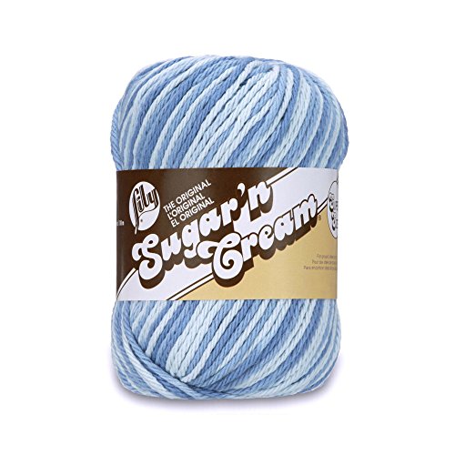 Spinrite Yarns (CA) Lily Sugar'n Cream Super Size Ombres Yarn, 3 oz, Faded Denim, 1 Ball