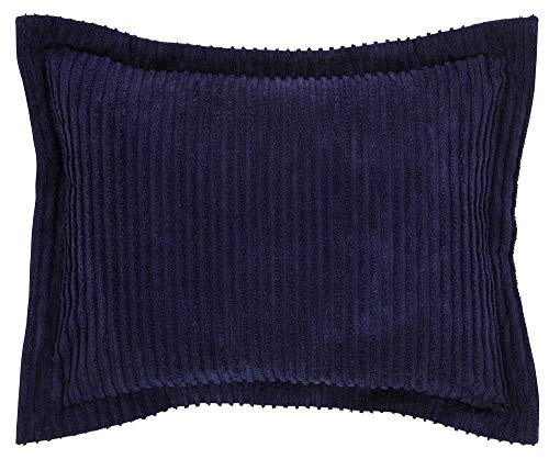 Better Trends Jullian Collection is Super Soft and Light Weight in Bold Stripes Design 100% Cotton Tufted Unique Luxurious Machine Washable Tumble Dry, Standard Sham, Navy