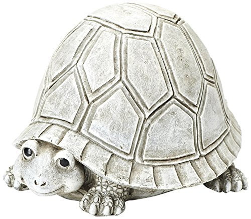 Roman Exclusive Pudgy Pal Turtle Garden Statue, 7-Inch, Made of Dolomite