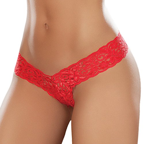 Mapale Sexy Lace Thong, XL, Red