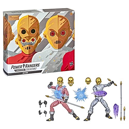 Hasbro Power Rangers Lightning Collection Zeo Cogs 2-Pack 6-Inch Premium Collectible Action Figure Toys with Multiple Accessories Ages 4 and Up