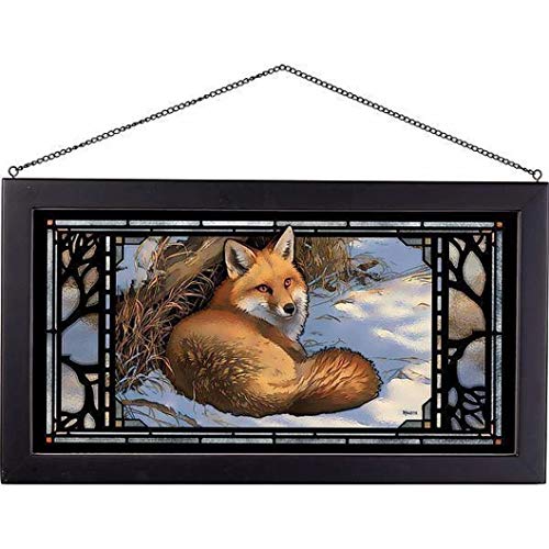 Wild Wings(MN) Wild Wings 5386500013 Stained Glass Art, 23-inch Width (Restful Moment Fox)