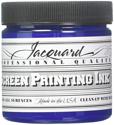 Jacquard Professional Screen Print Ink, Water-Soluable, 4oz Jar, Royal Blue (110)