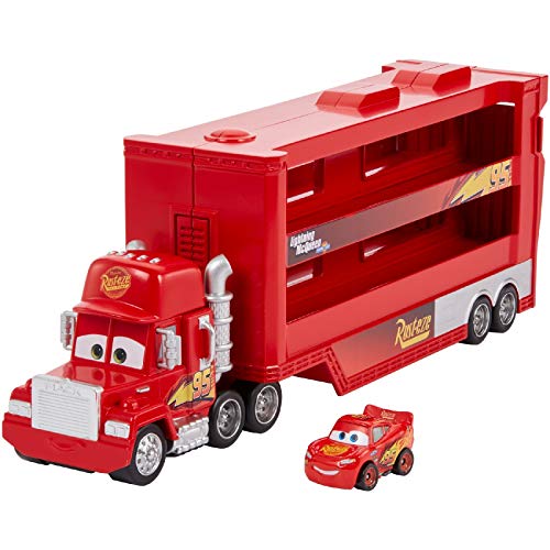 Mattel Disney and Pixar Cars Disney and Pixar Cars Minis Transporter with Vehicle, Kids Birthday Gift for Ages 4 Years and Older