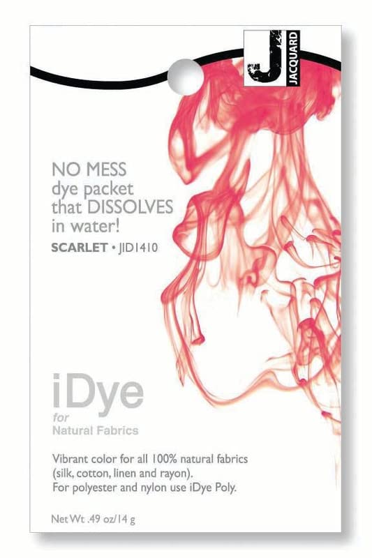 Jacquard Idye Natural Fabric: Scarlet