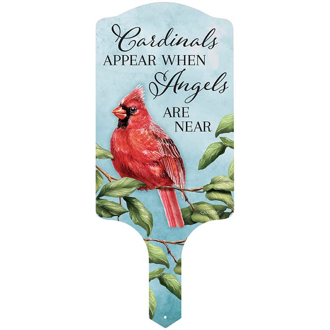 Carson Home Accents Cardinals Appear Decorative Garden Stake, 15.5-inch Height, Metal