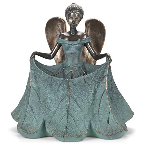 Roman 15838 Angel Curtsy Bird Bath, 13.25 inch Height