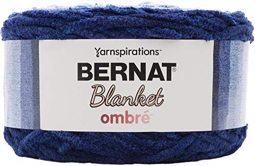 Spinrite Yarns (CA) Bernat Blanket Yarn, Navy Ombre