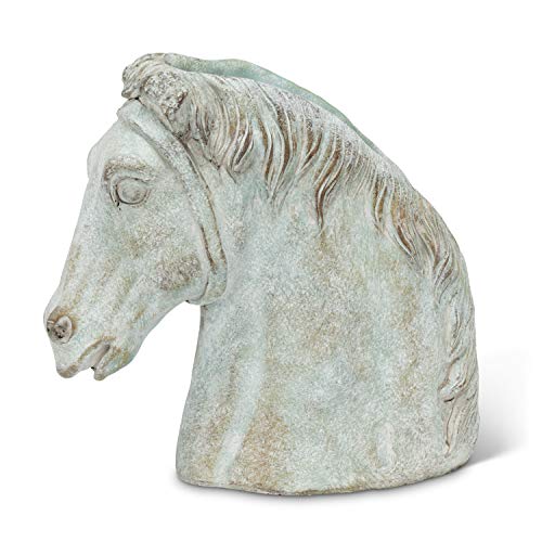 Abbott Collection  27-ATHENS-804 Horse Head Planter-9" H, Grey