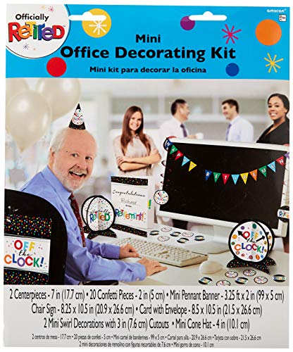 Amscan Officially Retired Mini Office Decorating Kit, One Size, Multicolor
