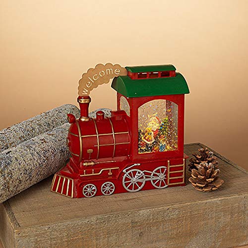 Gerson 2542130 Musical Spinning Water Globe Train, 9.8" L