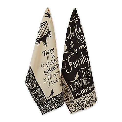 DII Design Cotton Dish Towels, 18x28" Set of 2, Decorative Oversized Kitchen Towels,Perfect Home and Kitchen Gift-For the Birds