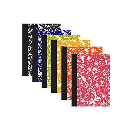 BAZIC 80 Ct. 5" x 7" Floral Poly Cover Personal Composition Book (5470) ( 1 Pack )