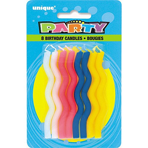 Unique Industries Zig-Zag Birthday Candles, 8ct