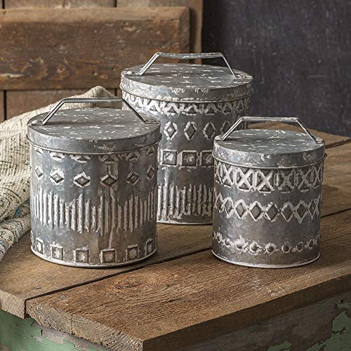 CTW Home Collection Set of Three Boho Patteren Canister