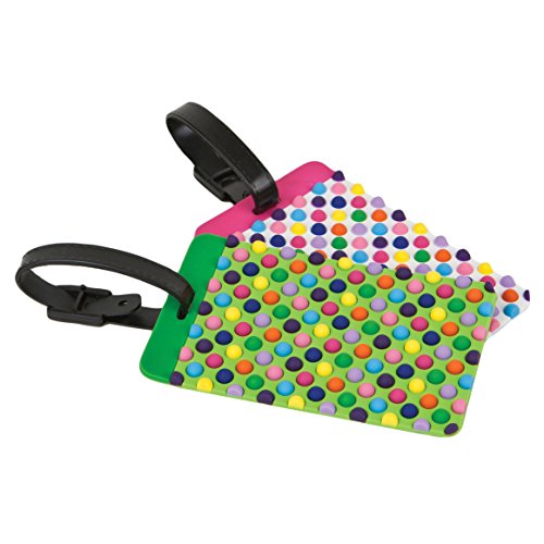 Travelon Set of 2 Luggage Tags, dots