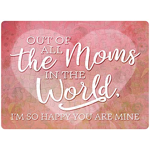 Carson Home 24667 Mom Gift Boxed Puzzle, 8-inch Length, Iridescent Hardboard