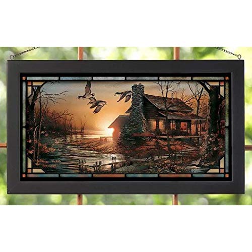 Wild Wings(MN) Wild Wings 5386500002 Stained Glass Art, 23-inch Width (Golden Retreat)