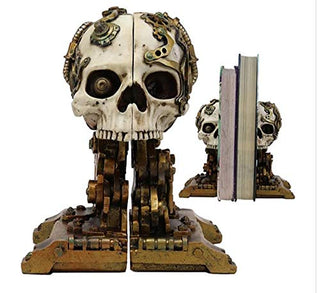 Pacific Trading Steampunk Skull Bookends Collectible Figurine