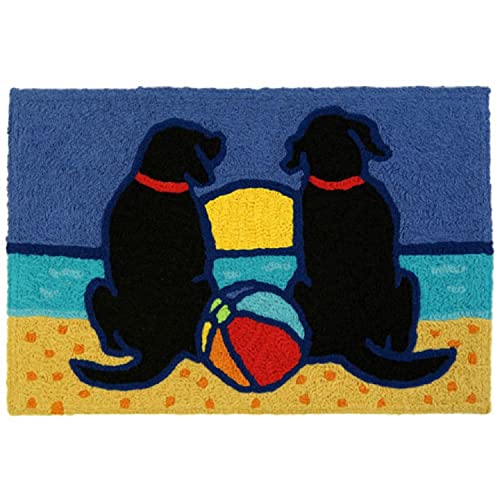Home Comfort Watching The Sun Set Jellybean Accent Rug with Dogs Beach Themed Rug 20"x30" Doormat